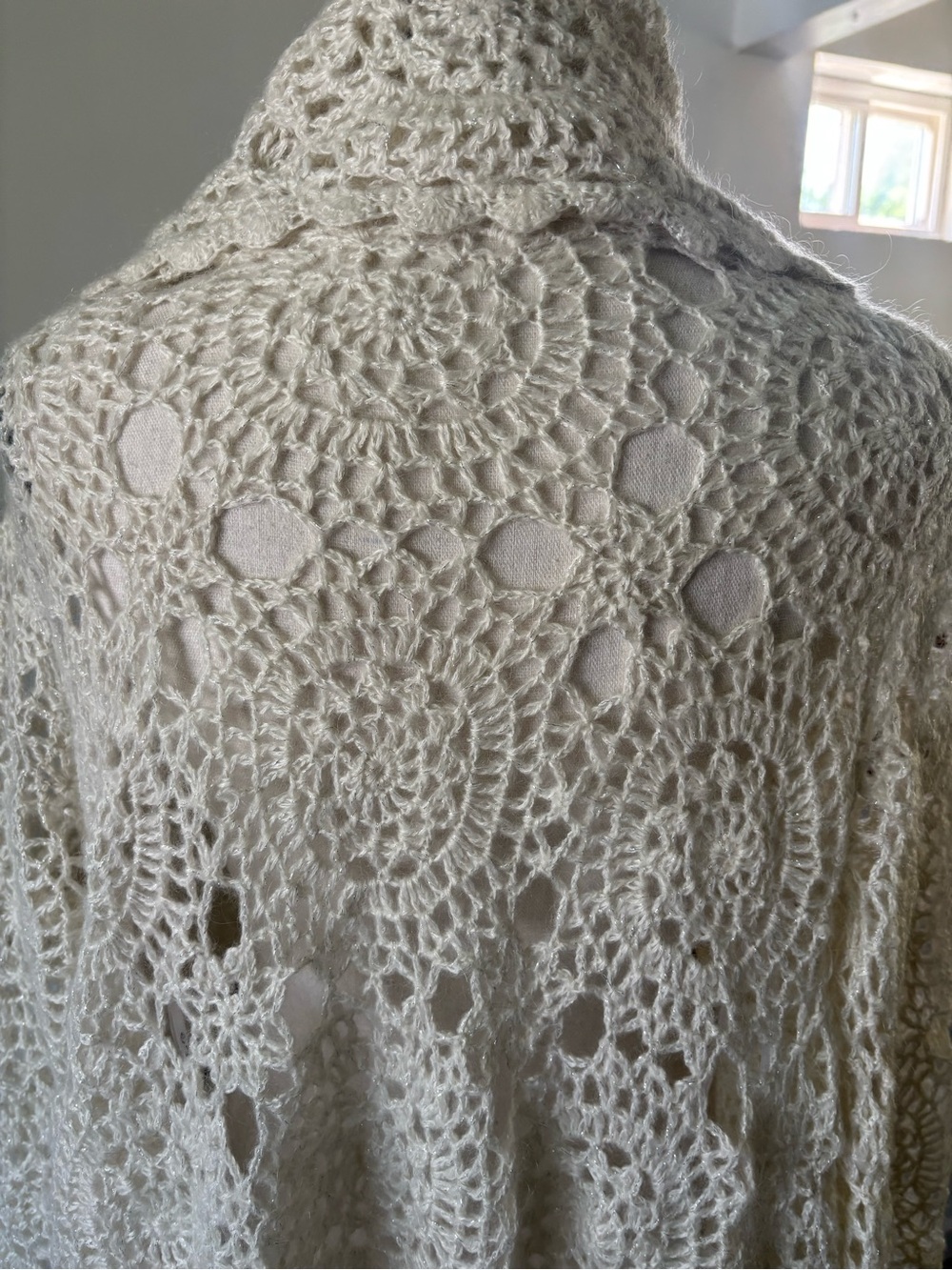 Bebe Crochet Open Front Knit Cardigan - Picture 5 of 7